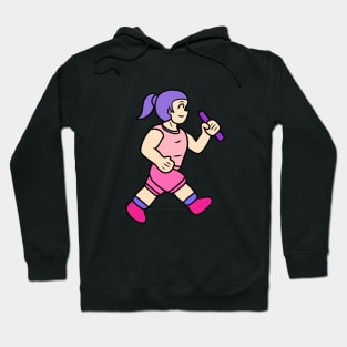 Cute track and field girl Hoodie